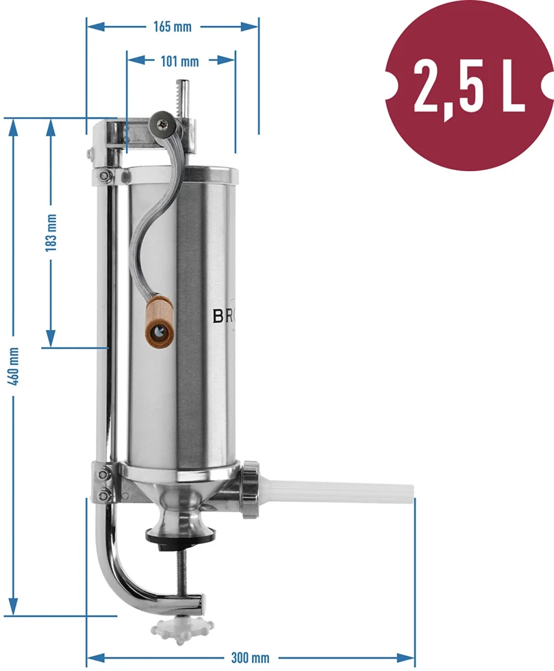 Browin Rankinis vertikalus dešrų kimštuvas 2,5kg