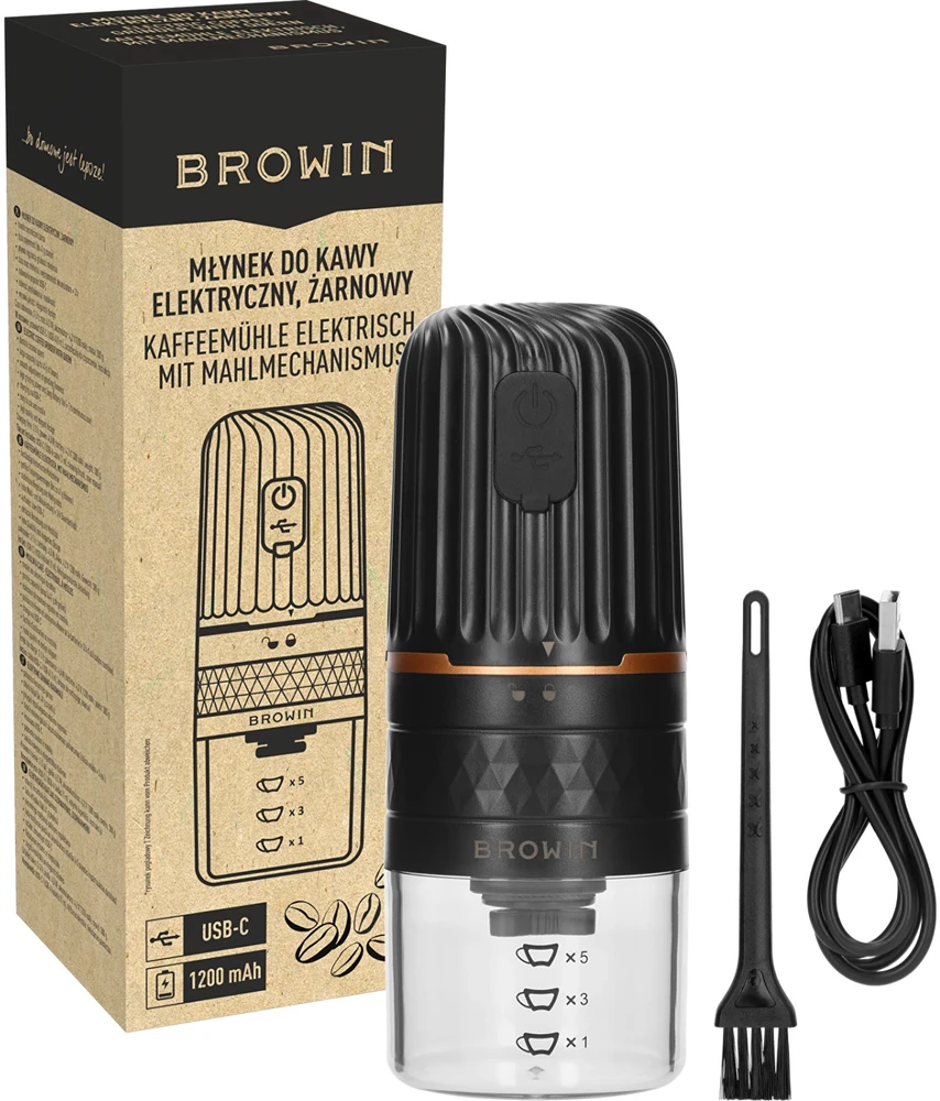 Browin Elektrinis kavos malūnėlis su keraminiu girnų mechanizmu