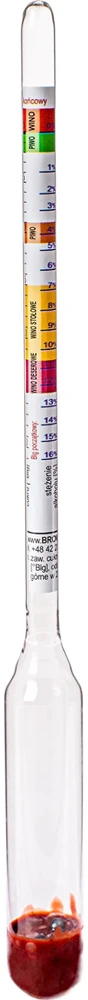 Browin 405551 Sacharometras, 0-30°Blg, alkoholio skalė, vynui ir alui