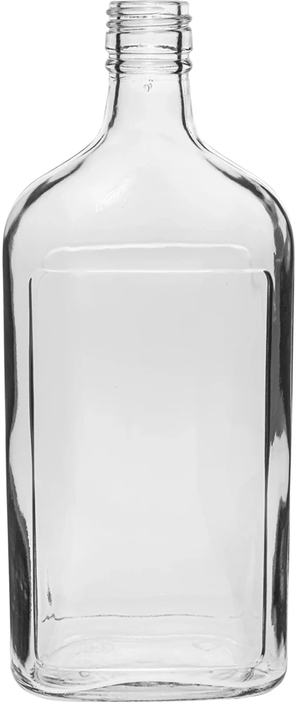 Browin 631414, 6x500ml, stiklinė plokščia butelis su užsukamu dangteliu, dangtelio spalva atsitiktinė