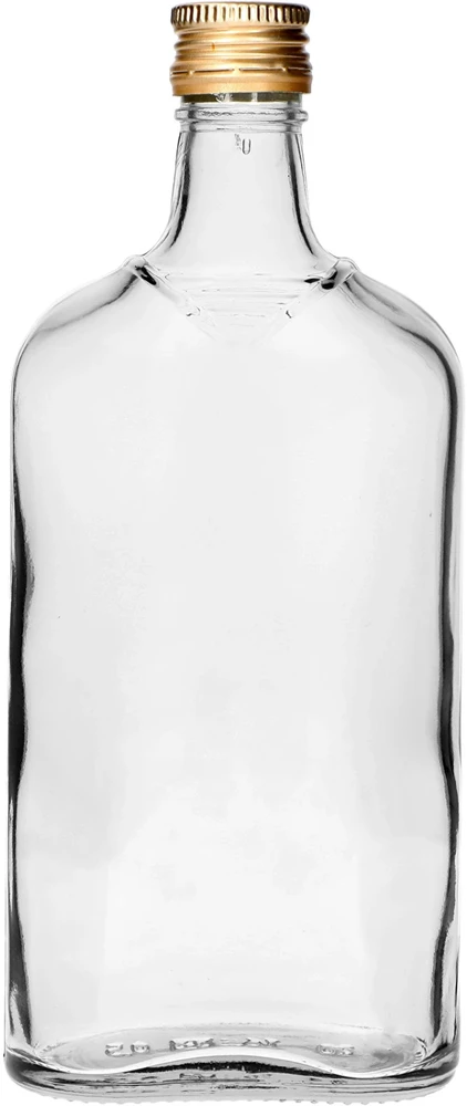 Browin 631414, 6x500ml, stiklinė plokščia butelis su užsukamu dangteliu, dangtelio spalva atsitiktinė
