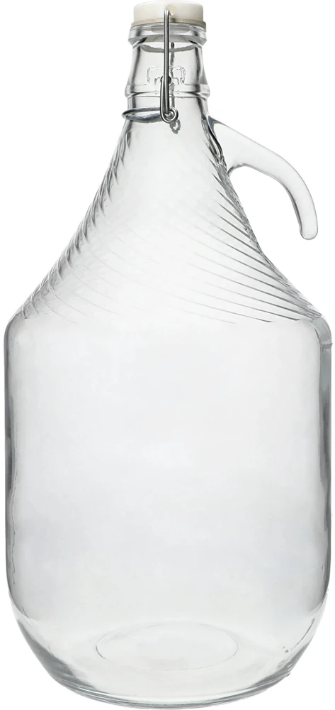 Browin 640025 stiklinis demidžonas, 5L, mechaninis uždarymas, guminė tarpinė