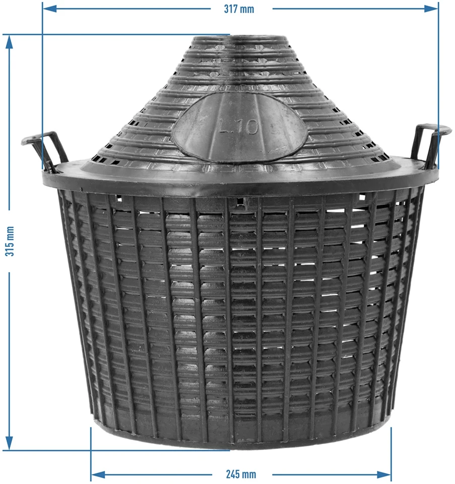 Vyno indas su plastikiniu krepšiu BROWIN 644010, 10 l