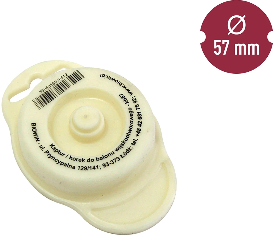 Vyno indo kamštis BIOWIN KB57, Ø5,7 cm
