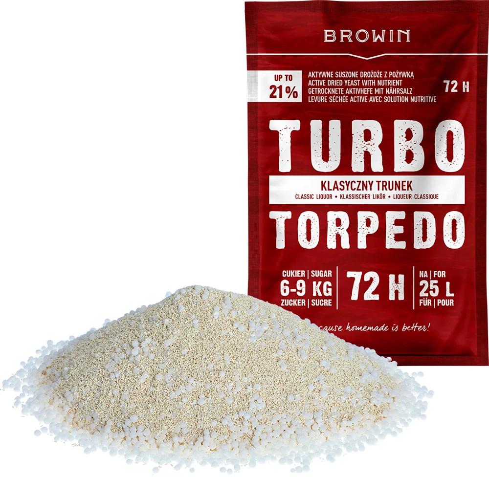 Browin distiliavimo mielės, 403121, 72 h, 21%, 25 L, 0.12 kg