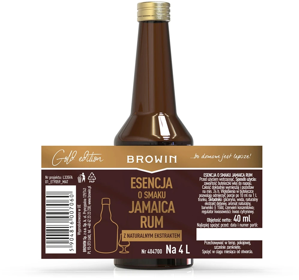 Browin Esencija Gold Jamaica Rum 404700, 40 ml, 48.59 g, Gold linija
