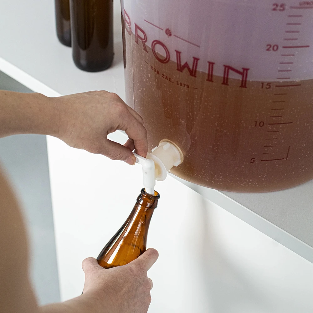 Browin Fermentacijos kibiras 30 L su spausdinta skalė ir čiaupu 340434, 30.0 L, polipropilenas be BPA, su čiaupu, infliacija