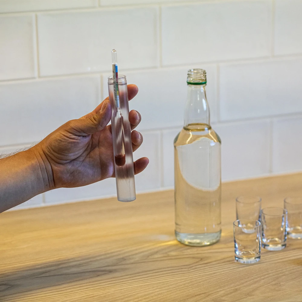 Browin Hidrometras su potencialaus alkoholio skalė, 405553, 0-85%, kalibruotas 20-21°C