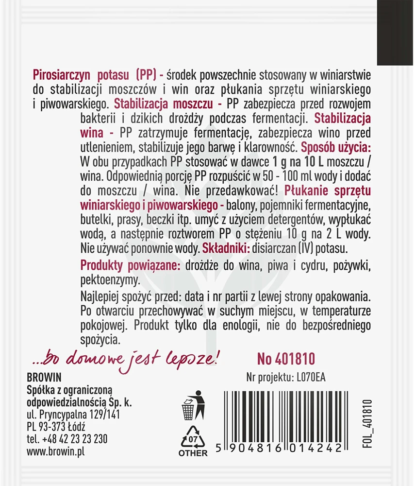 Priedas vyno gamybai Browin 401810, balta/raudona