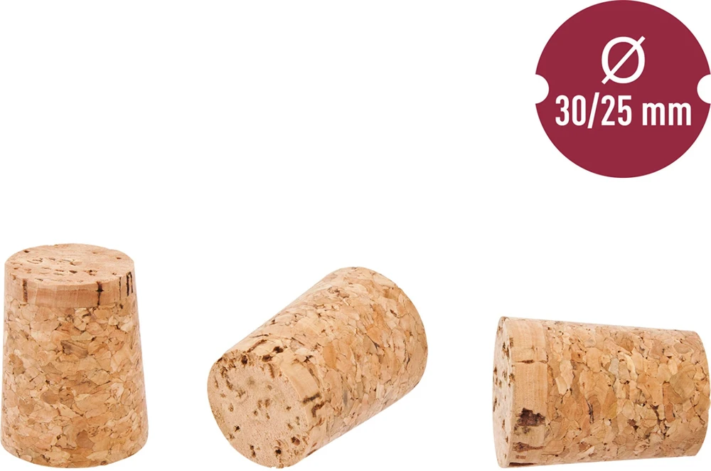 Browin kamštis 652500, 22/30mm, agliomeruotas, kūginis, 40mm