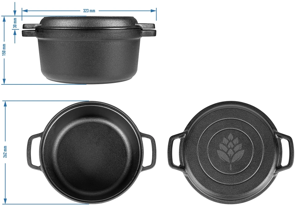 Browin ketaus puodas su keptuve 330527, 3,5 L, 26 cm, tinka visoms viryklėms, orkaitei, griliui