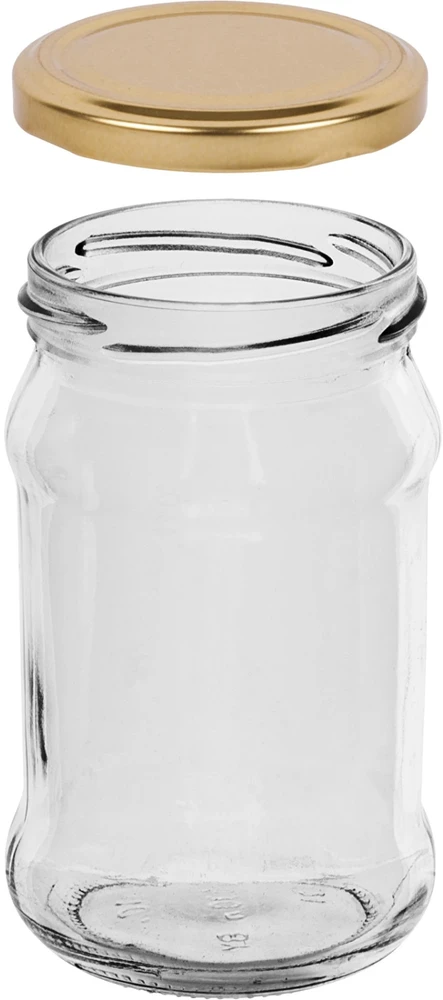 Browin konservavimo stiklainis, 132303, 300 ml, 6 vnt., stiklas, dangtelis Ø66, didelis stiprinimas, universalus dangtelis