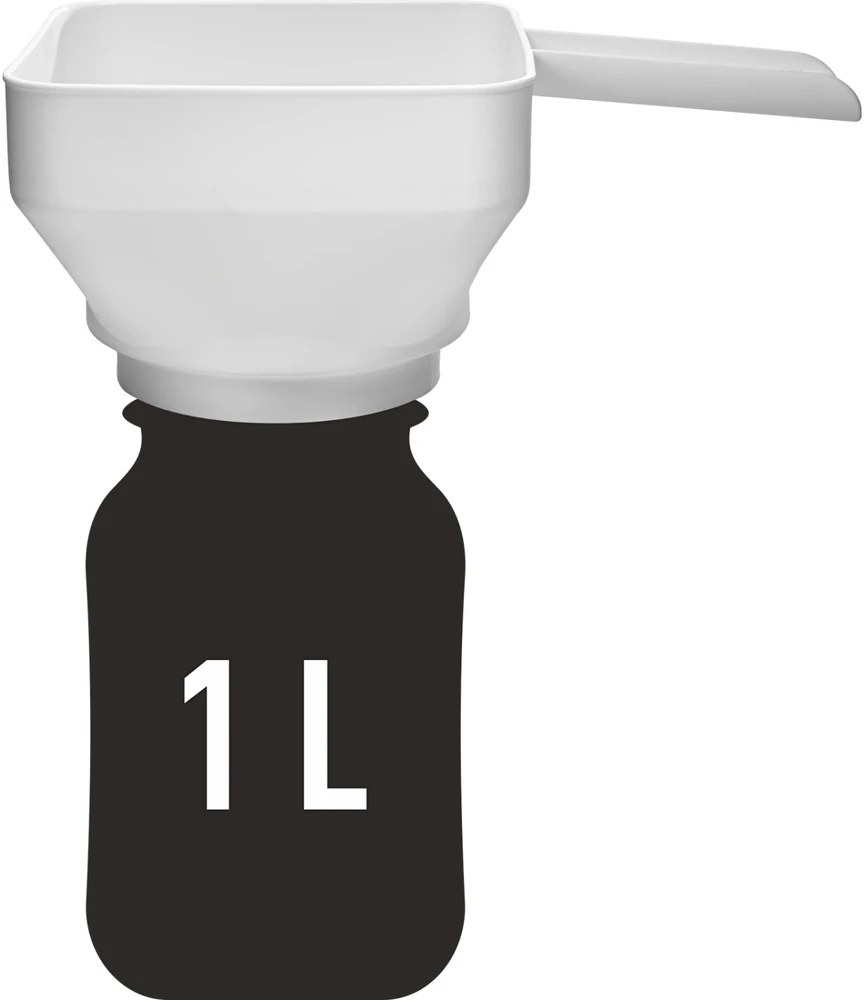 Browin piltuvas "Kvadrato apskritimas", fi 52-85 mm, 139199, 16,5 cm, 0,9 L, ergonomiškas, kvadratinis, tinka indaplovei