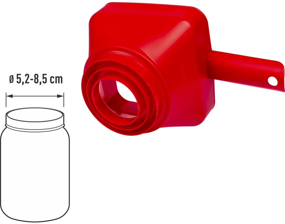 Browin piltuvas "Kvadrato apskritimas", fi 52-85 mm, 139199, 16,5 cm, 0,9 L, ergonomiškas, kvadratinis, tinka indaplovei