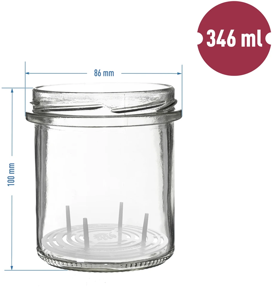 Browin Stiklainis 132329, 346 ml, 6 vnt., stiklas, dangtelis, skylės skersmuo 82 mm, presavimo elementas