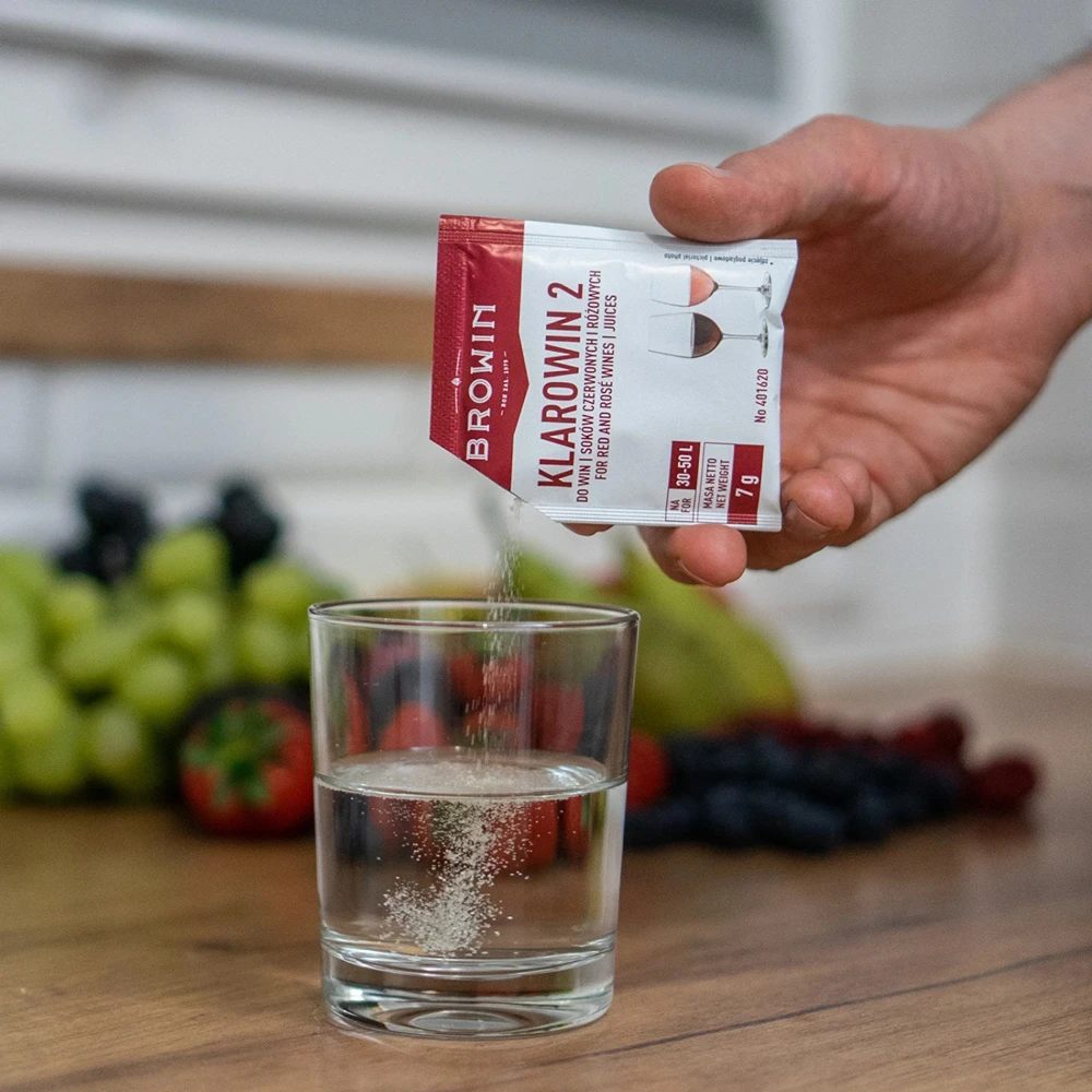 Browin vyno skaidrintuvas 401620, 7g, 30-50L, lengva naudoti, matomas efektas per 7 dienas