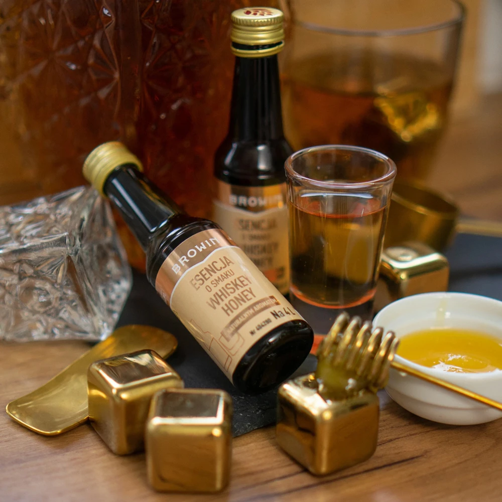 Browin WHISKEY HONEY esencija 404280, 40 ml, 4 L gėrimui paruošti, Gold linija