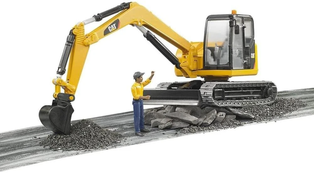Bruder Minikoparka CAT BR-02466 geltona