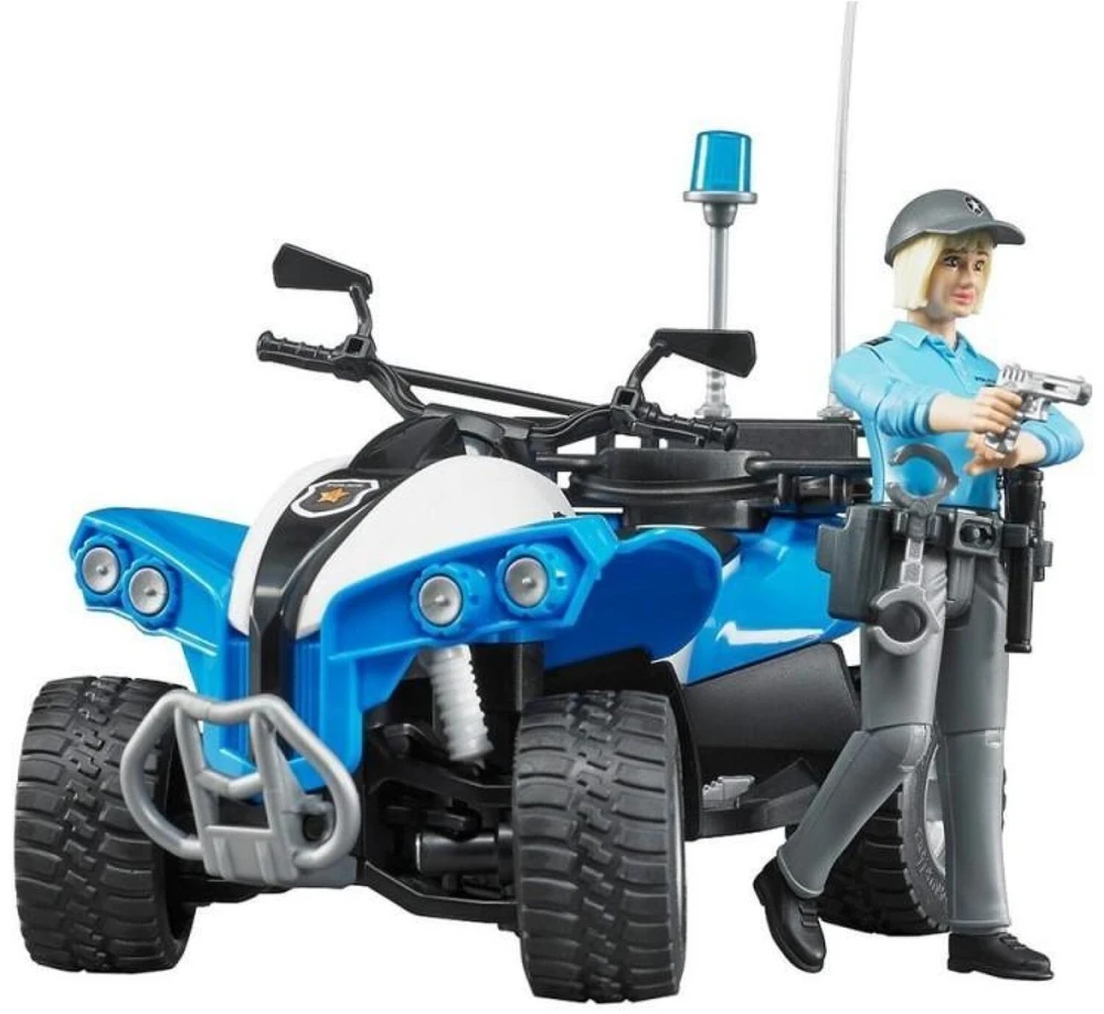 BRUDER policijos keturratis motociklas figūrėle ir priedais 63010