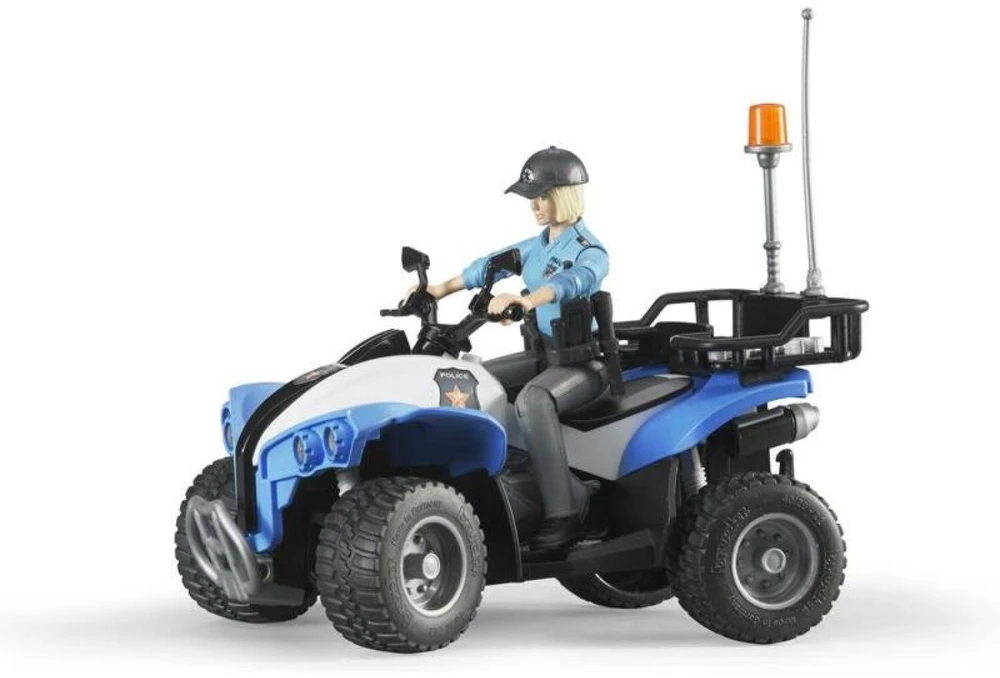 BRUDER policijos keturratis motociklas figūrėle ir priedais 63010