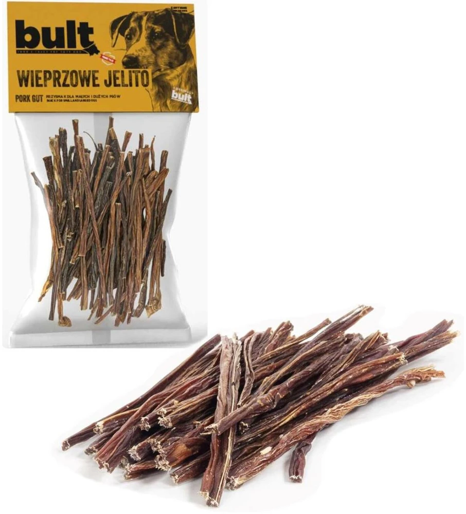 BULT Džiovintos kiaulienos žarnos - šunų skanėstas - 100 g