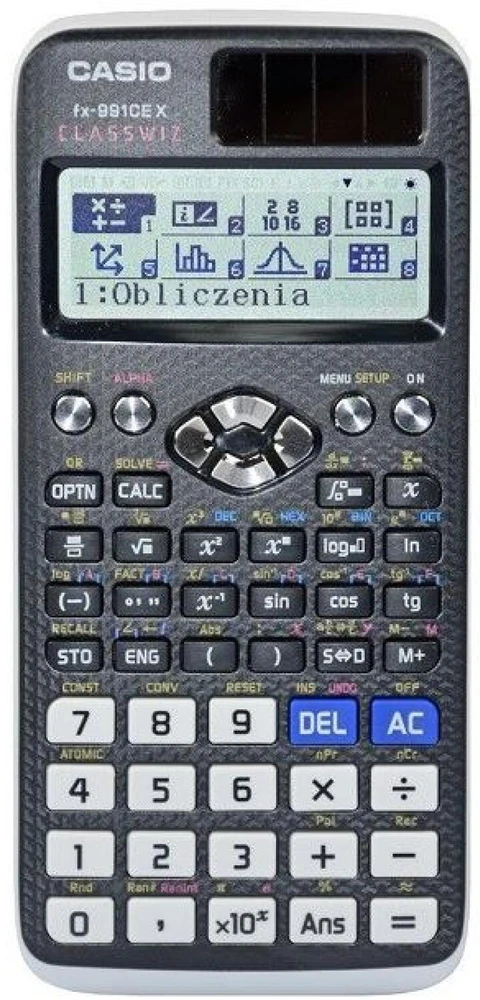 Mokslinis skaičiuotuvas CASIO FX-991CEX (nėra anglų ir lietuvių kalbos)