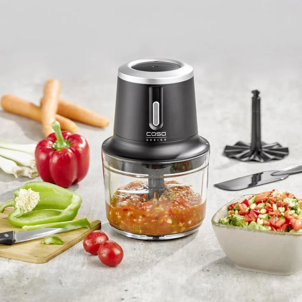 Smulkintuvas Caso Chop & Go, Juodos spalvos