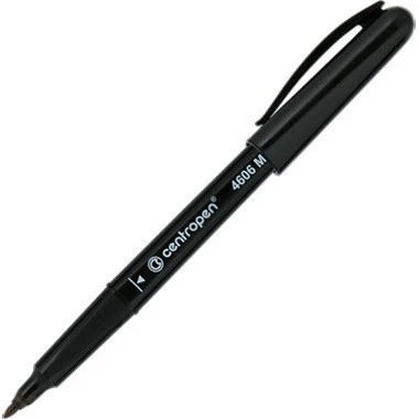 Centropen, marker 4606, juoda, 10vnt, 1mm, na bazie alkoholu. CD/DVD marker, cena za 1szt