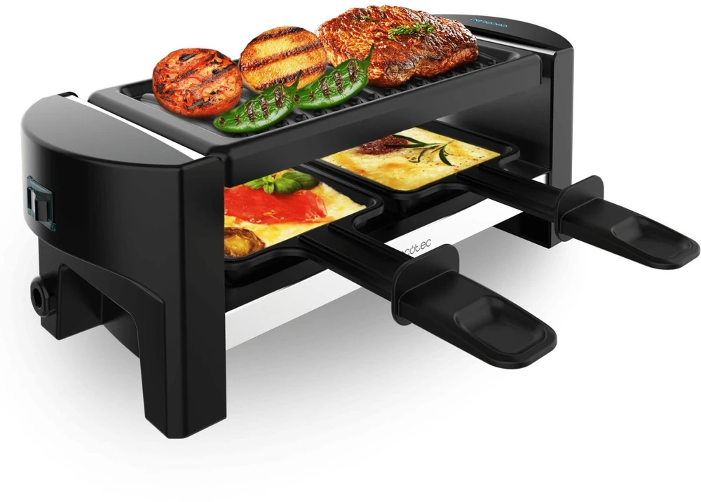 Cecotec Elektrinis stalo grilis Raclette Cheese&Grilis 3200 Pocket 3264, 320 W, elektroninis valdymas, neprideganti danga