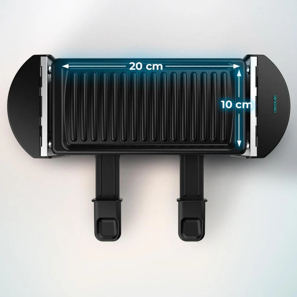 Cecotec Elektrinis stalo grilis Raclette Cheese&Grilis 3200 Pocket 3264, 320 W, elektroninis valdymas, neprideganti danga