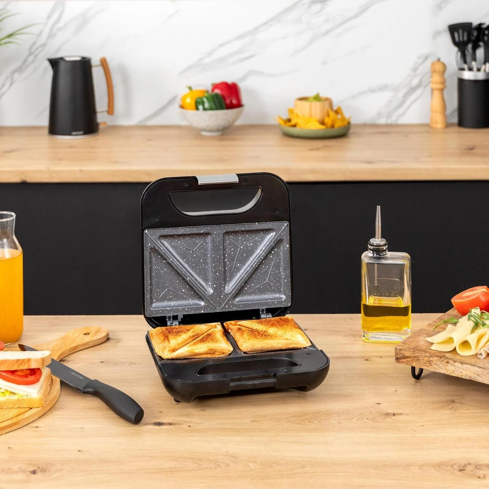 Sumuštinių keptuvas Cecotec Rock'nToast Classic+ juodas