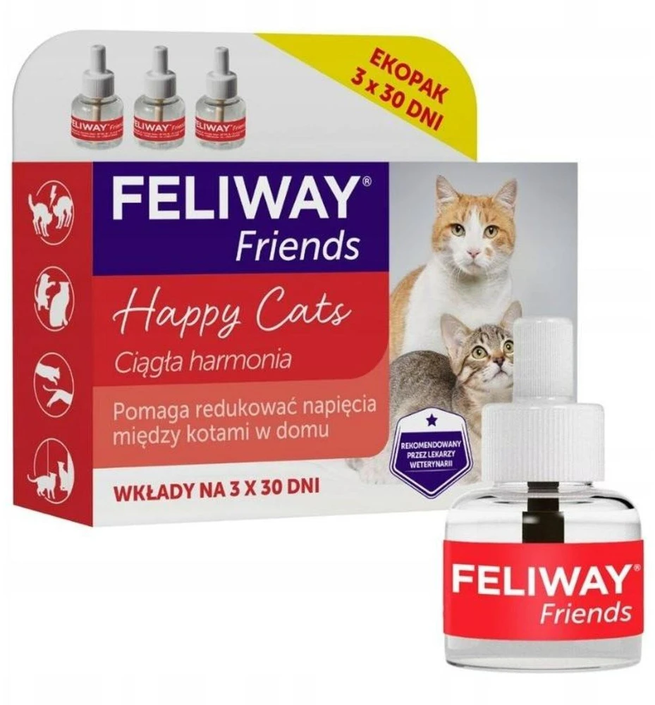 CEVA Feliway Friends® popieriniai buteliukai® 3 x 48 ml