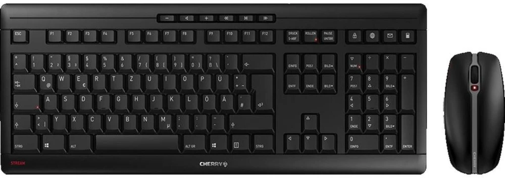 CHERRY STREAM DESKTOP UK LAYOUT - Klaviatūra ir pelė USB Juodas