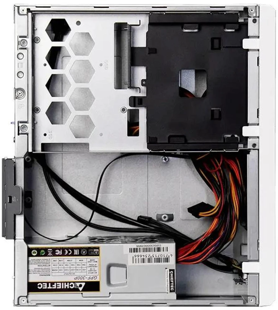 Maitinimo šaltinis Chieftec BE-10W-300 zabezpieczenia, uchwyty komputerów w formacie Small Form Factor balta 300 W