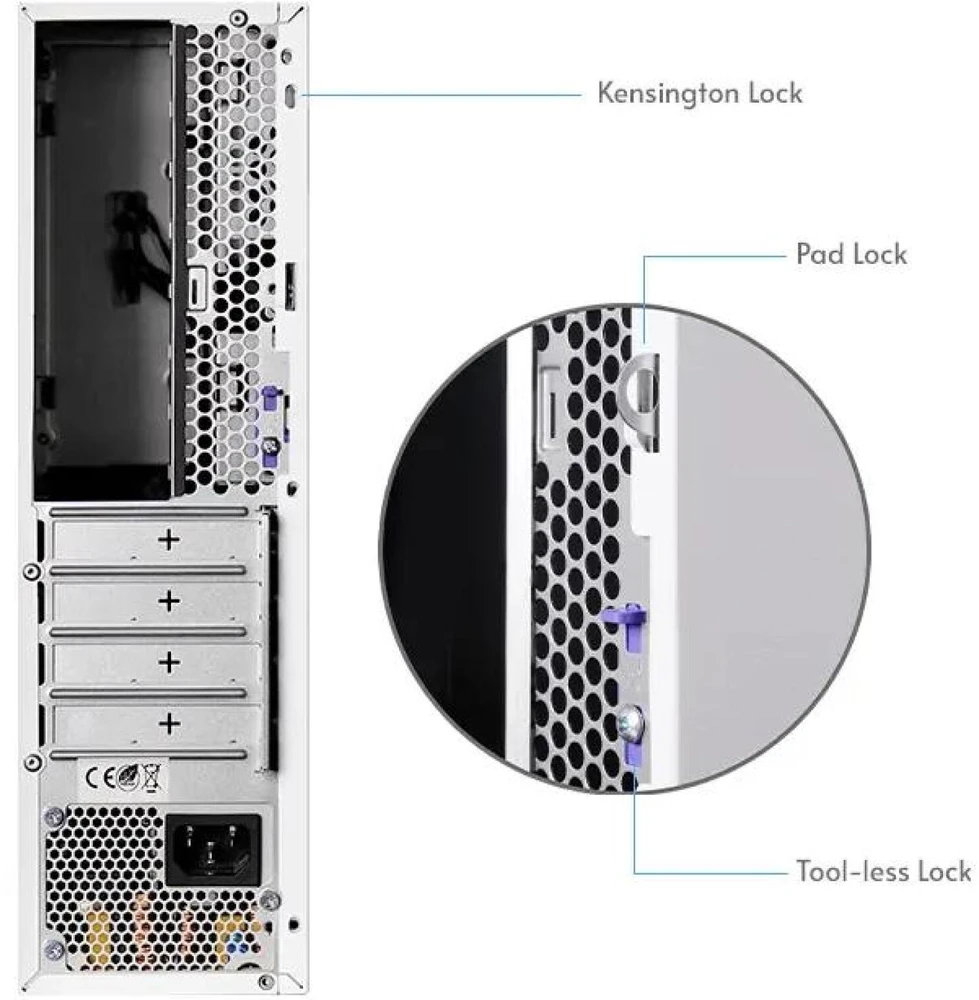 Maitinimo šaltinis Chieftec BE-10W-300 zabezpieczenia, uchwyty komputerów w formacie Small Form Factor balta 300 W