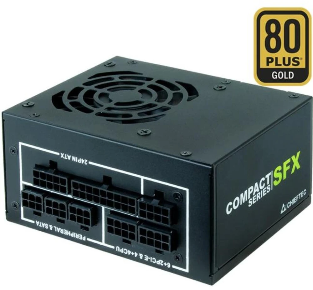 CHIEFTEC 450W SFX 12V 80 PLUS Gold Active PFC 80mm tylus ventiliatorius