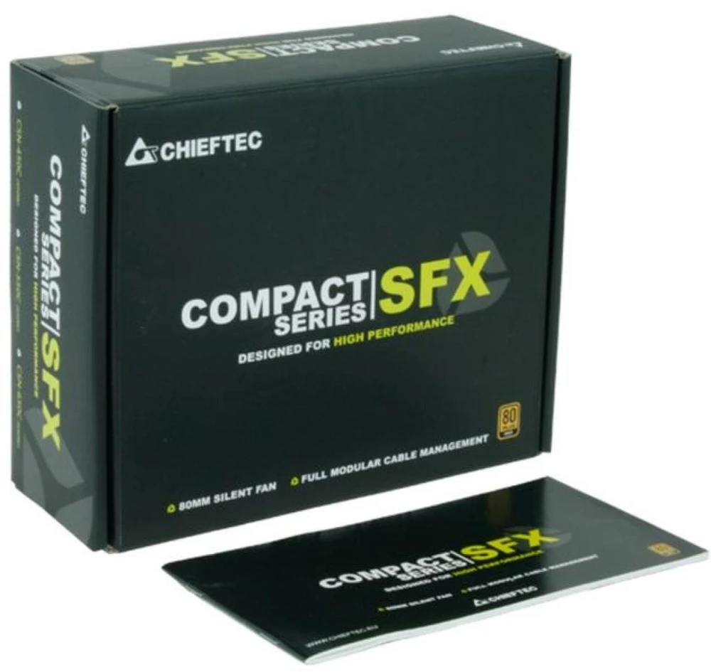 CHIEFTEC 450W SFX 12V 80 PLUS Gold Active PFC 80mm tylus ventiliatorius