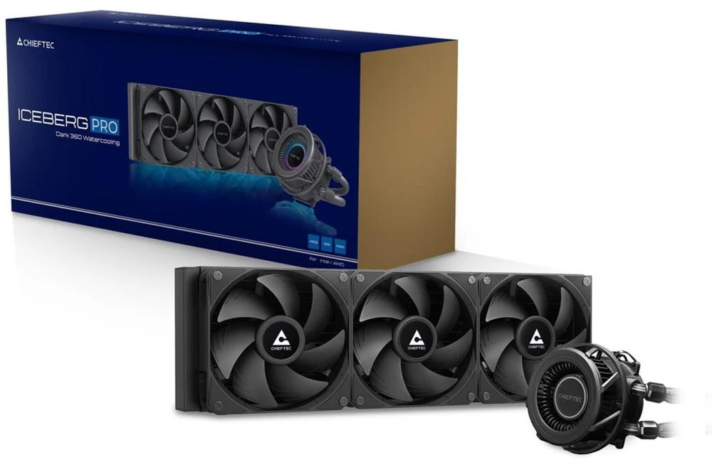 Procesoriaus Aušintuvas - Chieftec CLC-360-VRM-BLK 360 mm AIO Juodas
