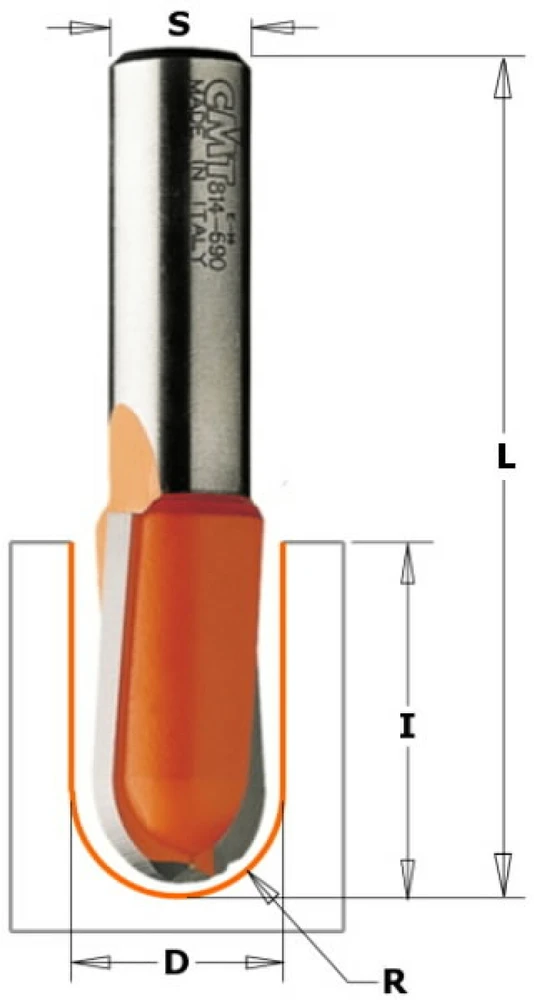 Lovelių freza CMT; S=8 mm; D=15,8 mm