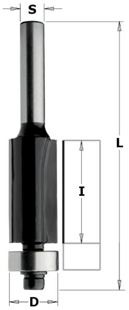Kopijuojanti freza CMT Contractor K906-127; S=8mm, D=12,7 mm