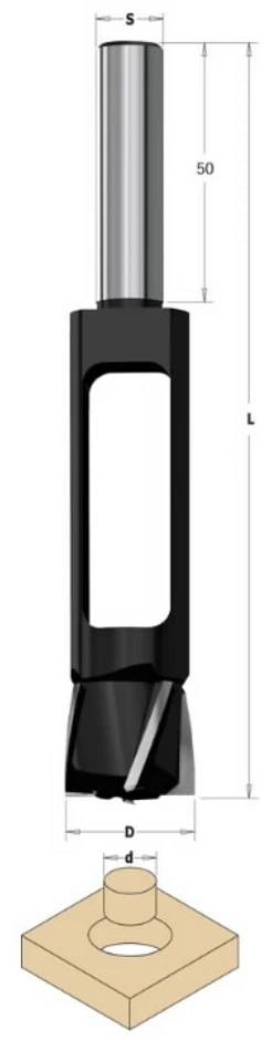 Gražtas skylėms D=10X140 S=13X50 RH SP, CMT
