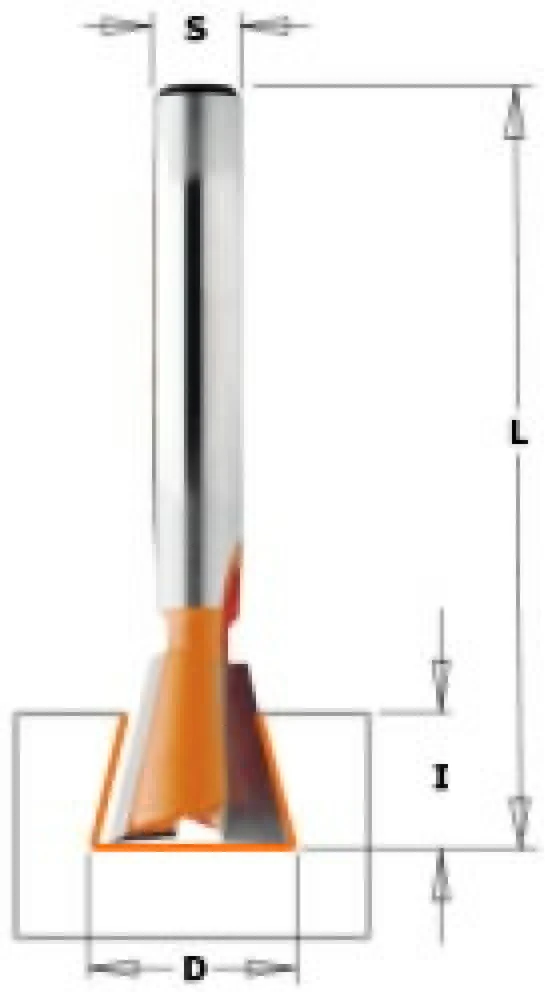 Freza (14*) HM S=8 D=12.7x12.7, CMT