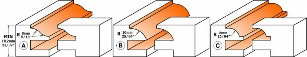Sujungimų freza TCT- S=12 D=44.4 (A), CMT