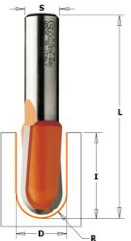 Lovelių freza CMT; S=8 mm; D=9,5 mm