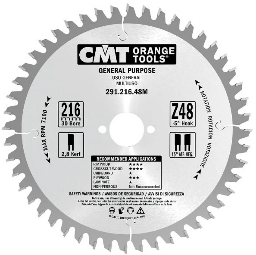 Pjovimo diskas medienai CMT 291; 235x2,8x30; Z36; 15°