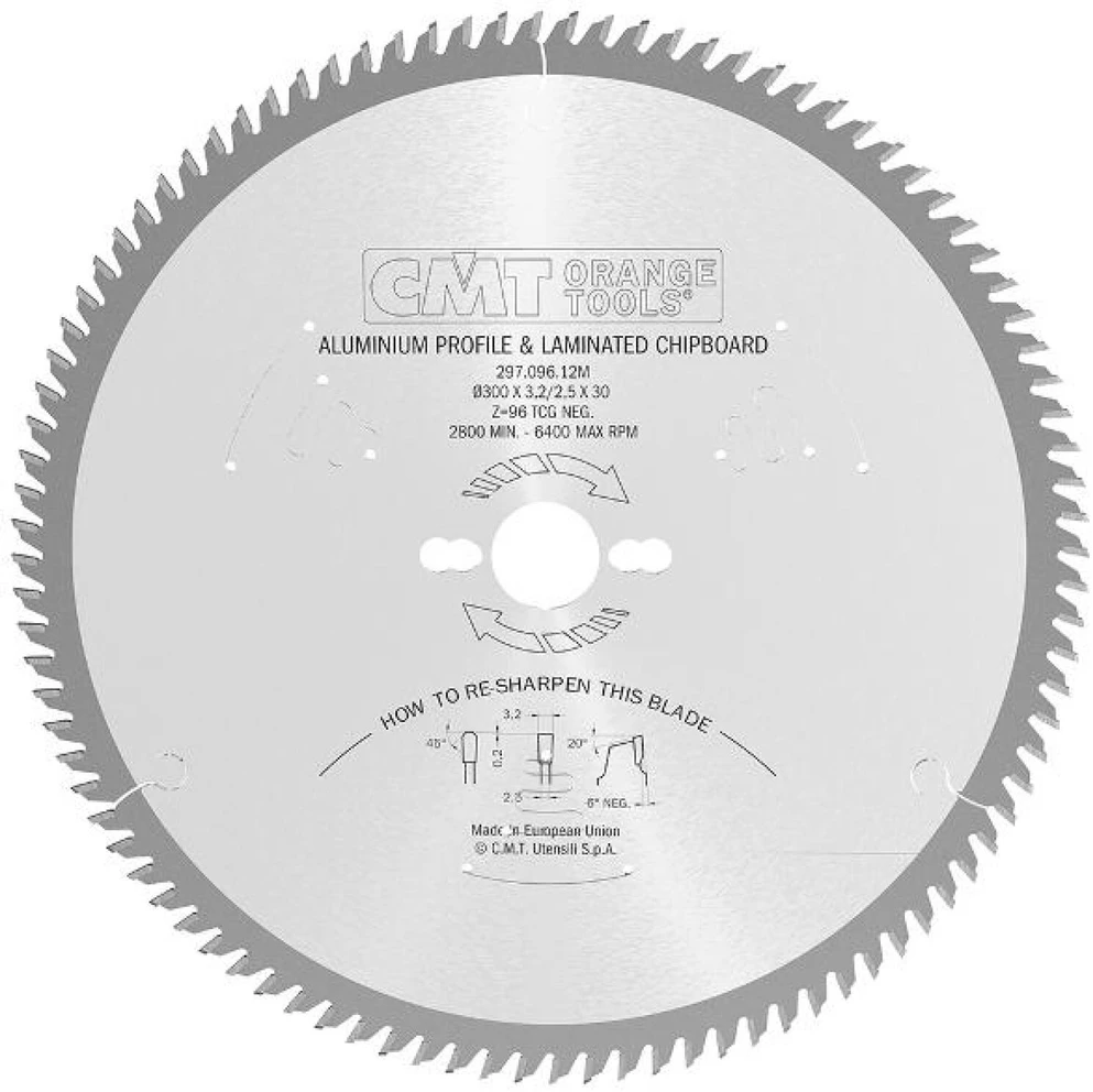 CMT PIŁA TARCZOWA HW D=250 F=32 Z=80 K=3,2/2,8 ... ALUMINIUM, LAMINAT.