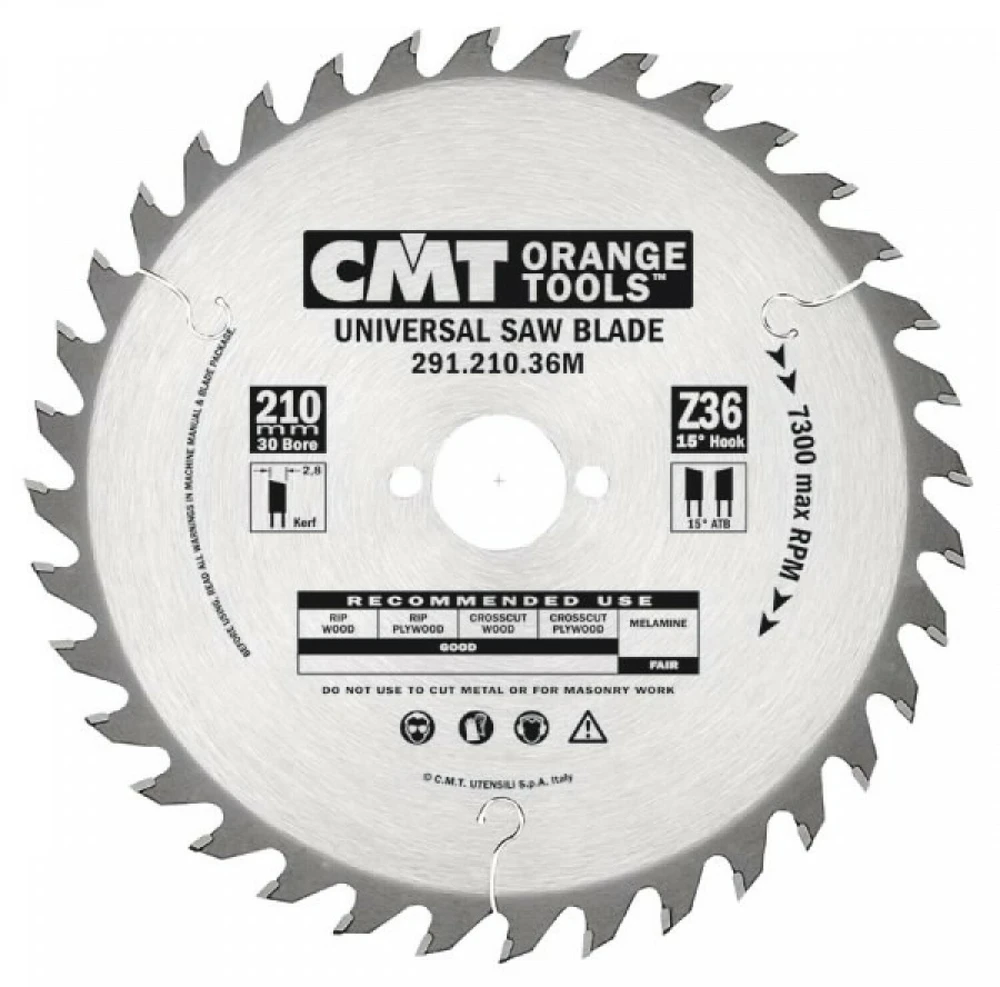 Diskas pjovimo 210x2,8x30 Z36 HM, CMT