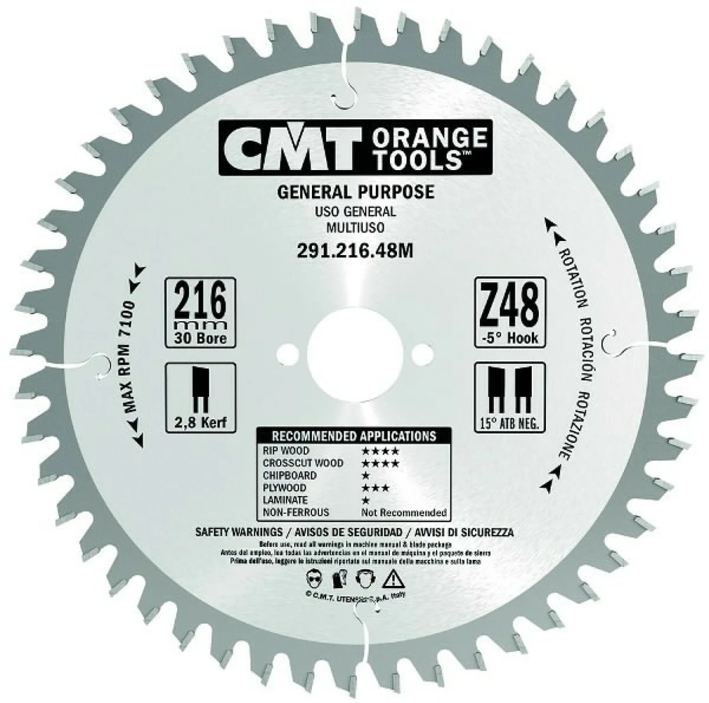 Diskas pjovimo 210x2,8x30 Z36 HM, CMT