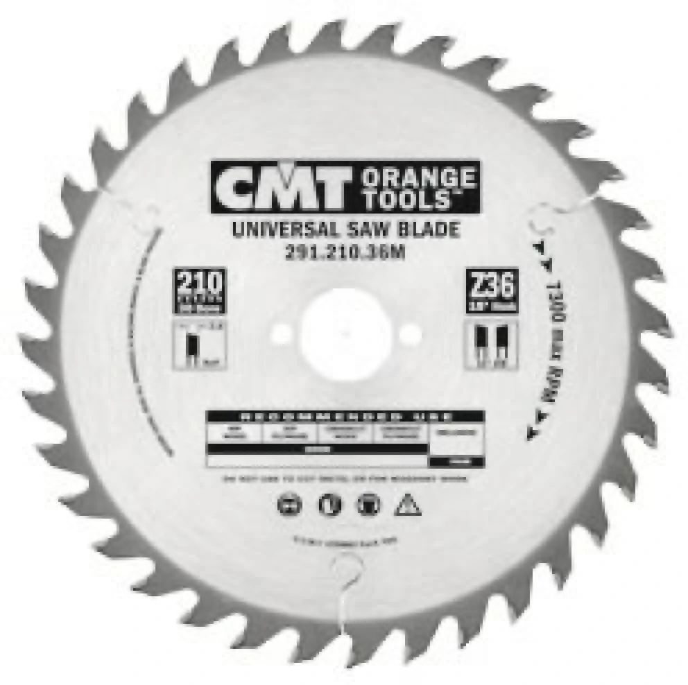 Diskas pjovimo 210x2,8x30 Z36 HM, CMT