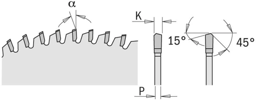 Pjovimo diskas plastikui CMT 222; 250x2,8x30; Z80; -3°